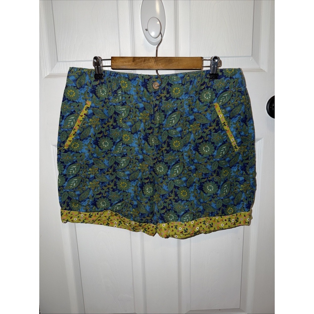 Sundance Catalog Women's‎ Boho Cottage Shorts Multi Size 12 Cotton Linen Blend